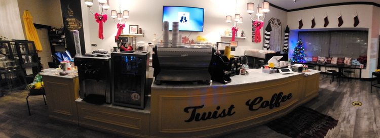 At Twist Coffee: real cafe photos