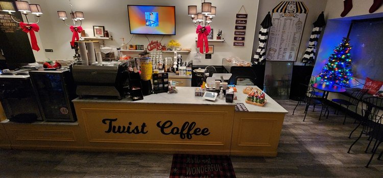 At Twist Coffee: real cafe photos